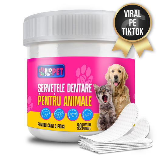 Șervețele Dentare Naturale pentru Curățarea Dinților Animalelor