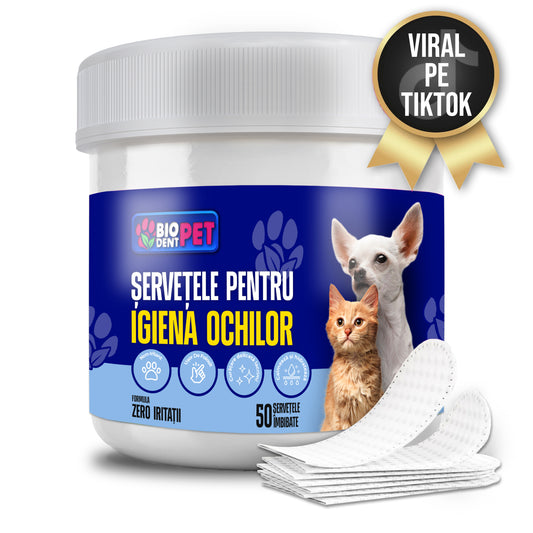 Șervețele Pentru Îngrijirea Ochilor Animalelor de Companie